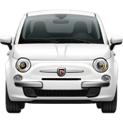 White fiat 500 sticker