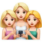 with three girls sticker