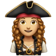 female pirate sticker