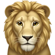 Lion white sticker