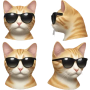 Cat with sunglasses sticker