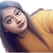realistic portrait of girl sticker