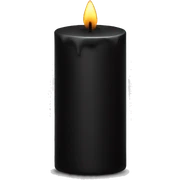 Black candle sticker