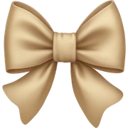 Beige bow sticker