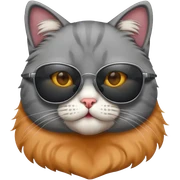 Cat with sunglasses sticker