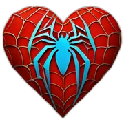 spiderman heart sticker