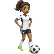 teen girl playing soccer sticker