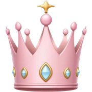 White and pastel pink crown sticker