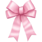 light pink ribbon bow sticker