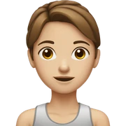 Girl with brown hair and with eyes  sticker