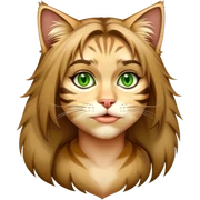 Cute tabby cat girl sticker