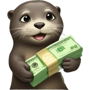 otters with money sticker