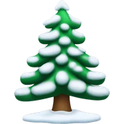 Christmas tree with snow sticker