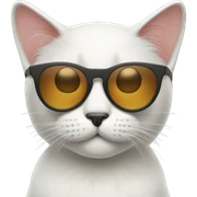 Cat with sunglasses sticker