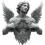 ethereal wings in monochrome light sticker