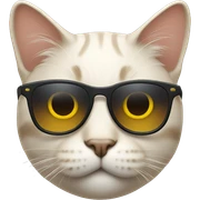 Cat with sunglasses sticker