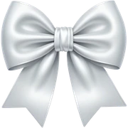 white satin bow sticker