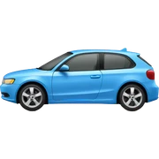 Blue car sticker