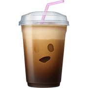 An ice coffee  sticker