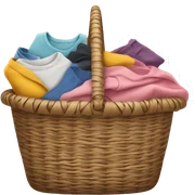basket of clothes sticker