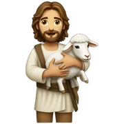 Jesus carrying a lamb sticker