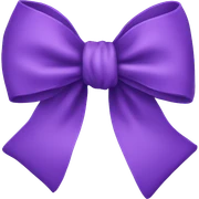 purple bow sticker