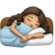 Brunette girl sleeping sticker
