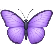 Lilac butterfly sticker