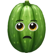 Emoji cucumber eyes sticker