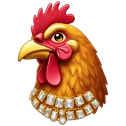 rich chicken bling sticker