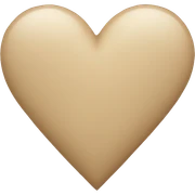 Beige heart  sticker