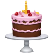 Birthday cake sticker