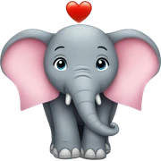 Elefant mit Herz  sticker