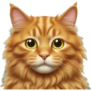 Fluffy ginger cat sticker