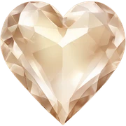 Beige crystal heart sticker