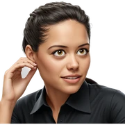 black shirt girl portrait sticker