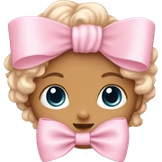 Baby pink bow sticker