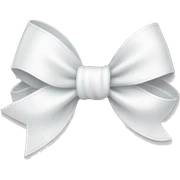 Cute white bow sticker