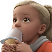 girl enjoying her drink sticker