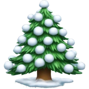 Christmas tree with snow sticker