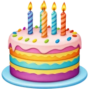 Birthday cake sticker