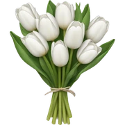 white tulip bouquet  sticker
