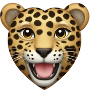 leopard heart  sticker