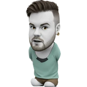 chibi boy with beard sticker