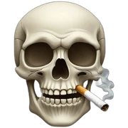 Smoking skull sticker
