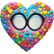 colorful heart sticker