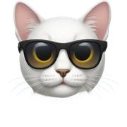 Cat with sunglasses sticker