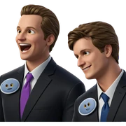 formal boys in stylish attire sticker