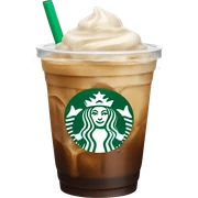 Starbuck ice coffee with ice cubes sticker