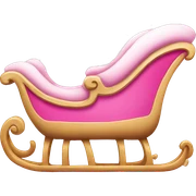 pink sleigh sticker